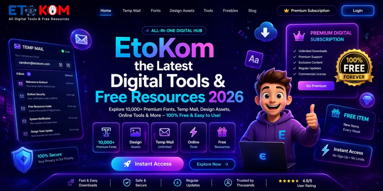 EtoKom the Latest Digital Tools & Free Resources 2026 Banner