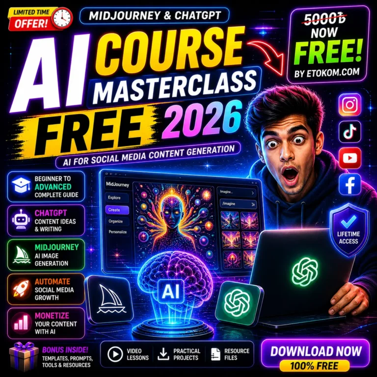 MidJourney & ChatGPT AI Masterclass – FREE Download (2026 Exclusive by Etokom)